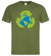 Мужская футболка Переробка Оливковый фото