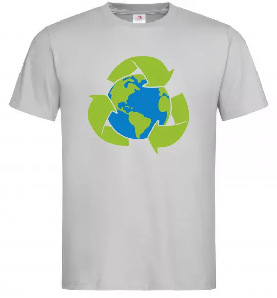 Мужская футболка Переробка Серый фото