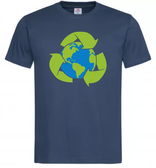 Мужская футболка Переробка Темно-синий фото