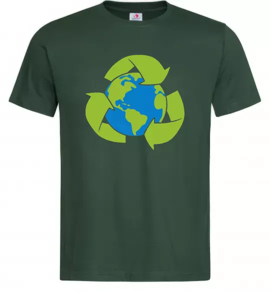 Мужская футболка Переробка Темно-зеленый фото