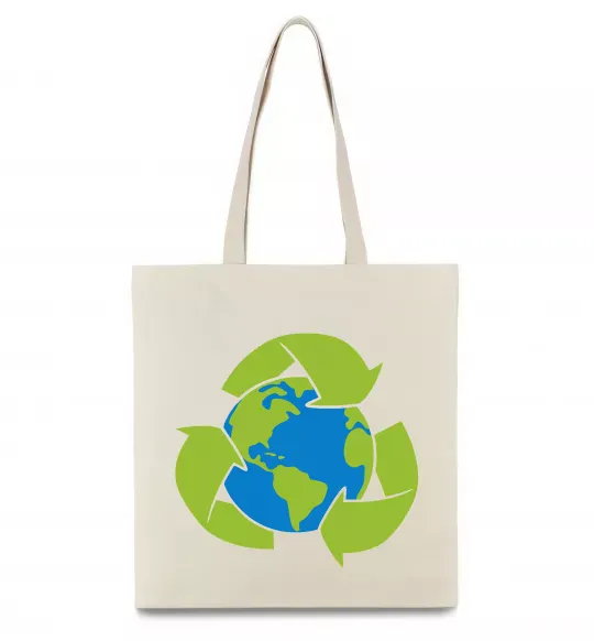 Еко-сумка Переробка Бежевий фото