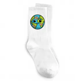 Носки Земля заклеєна пластирями Белый фото