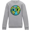 Детский Свитшот Земля заклеєна пластирями Серый меланж фото