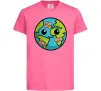 Детская футболка Земля заклеєна пластирями Ярко-розовый фото