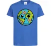 Детская футболка Земля заклеєна пластирями Ярко-синий фото
