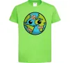 Детская футболка Земля заклеєна пластирями Лаймовый фото