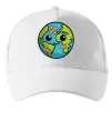 Кепка Земля заклеєна пластирями Белый Кепка Земля заклеєна пластирями Белый фото