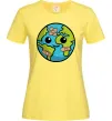 Женская футболка Земля заклеєна пластирями Лимонный фото