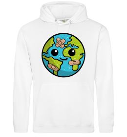 Женская толстовка (худи) Земля заклеєна пластирями