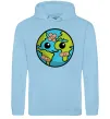 Жіноча толстовка (худі) Земля заклеєна пластирями Блакитний фото