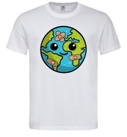 Мужская футболка Земля заклеєна пластирями
