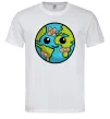 Чоловіча футболка Земля заклеєна пластирями Білий фото