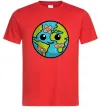 Чоловіча футболка Земля заклеєна пластирями Червоний фото