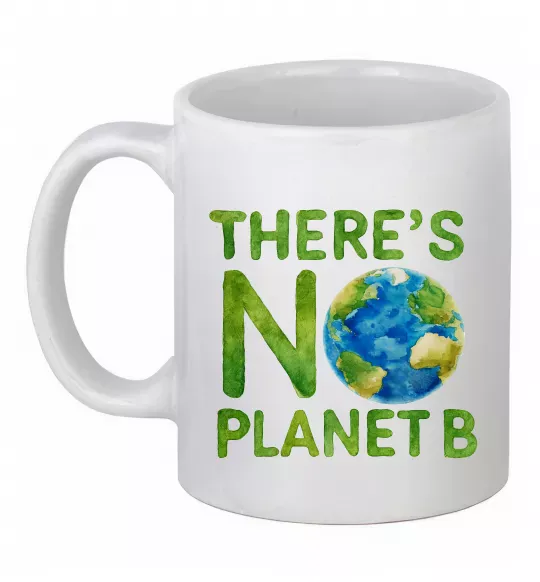 Чашка керамическая There is not planet B Белый фото