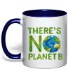 Чашка з кольоровою ручкою There is not planet B Глибокий темно-синій Чашка з кольоровою ручкою There is not planet B Глибокий темно-синій фото