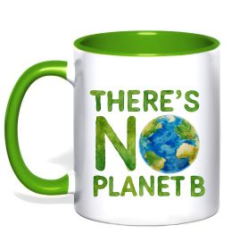 Чашка з кольоровою ручкою There is not planet B