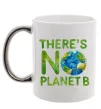 Чашка з кольоровою ручкою There is not planet B Срібло Чашка з кольоровою ручкою There is not planet B Срібло фото