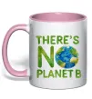Чашка з кольоровою ручкою There is not planet B Ніжно рожевий Чашка з кольоровою ручкою There is not planet B Ніжно рожевий фото
