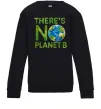Дитячий світшот There is not planet B Чорний фото