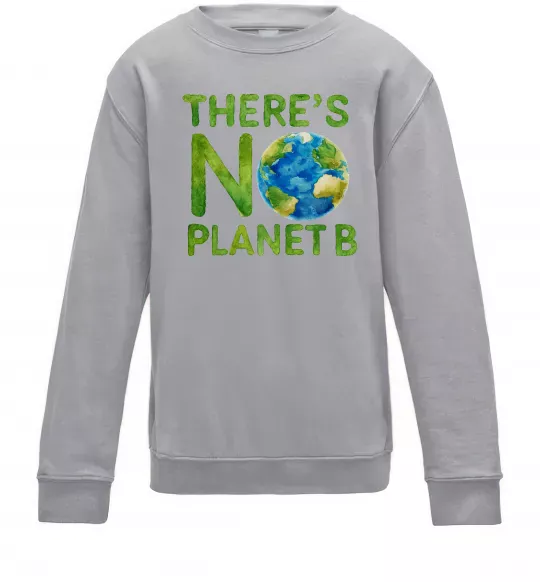 Дитячий світшот There is not planet B Сірий меланж фото