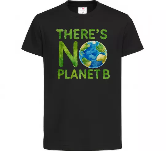 Детская футболка There is not planet B Черный фото
