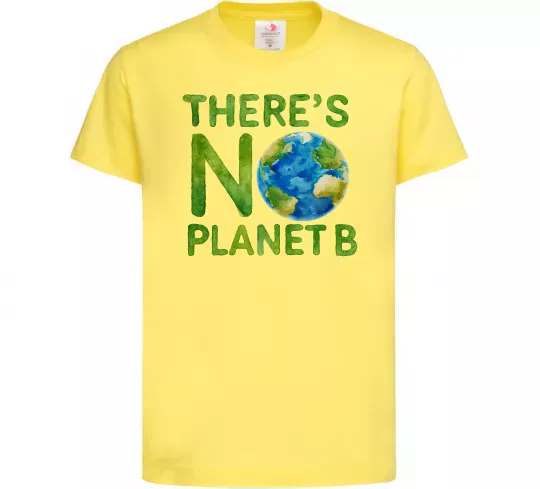 Детская футболка There is not planet B Лимонный фото
