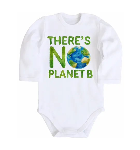 Дитячий бодік There is not planet B Білий фото