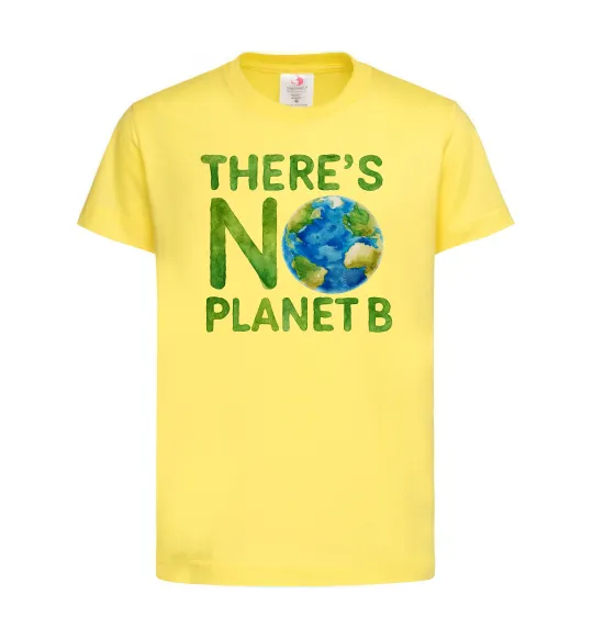 Дитяча футболка There is not planet B Лимонний фото