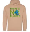 Женская толстовка (худи) There is not planet B Песочный фото