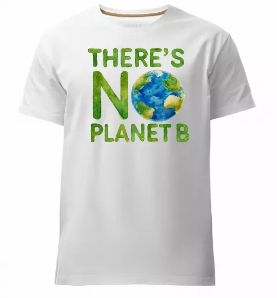 Мужская премиум футболка There is not planet B Белый фото