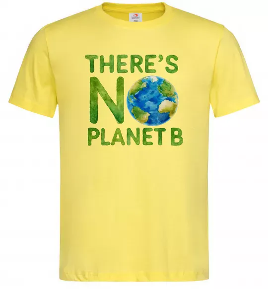 Мужская футболка There is not planet B Лимонный фото