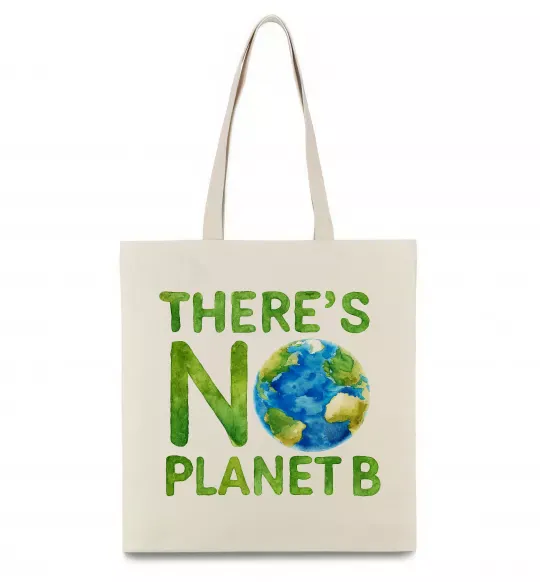 Еко-сумка There is not planet B Бежевий фото