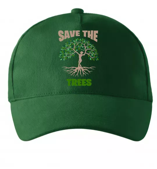 Кепка Save the trees Темно-зелений фото