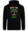 Мужская толстовка (худи) Save the trees Черный фото