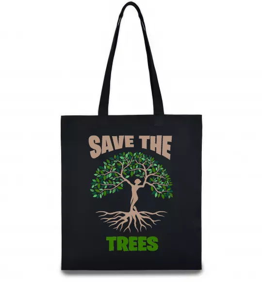 Еко-сумка Save the trees Чорний фото