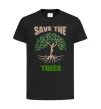 Детская футболка Save the trees Черный фото