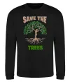 Світшот Save the trees Чорний фото