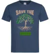 Мужская футболка Save the trees Темно-синий фото