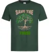 Мужская футболка Save the trees Темно-зеленый фото