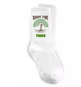 Носки Save the trees Белый фото