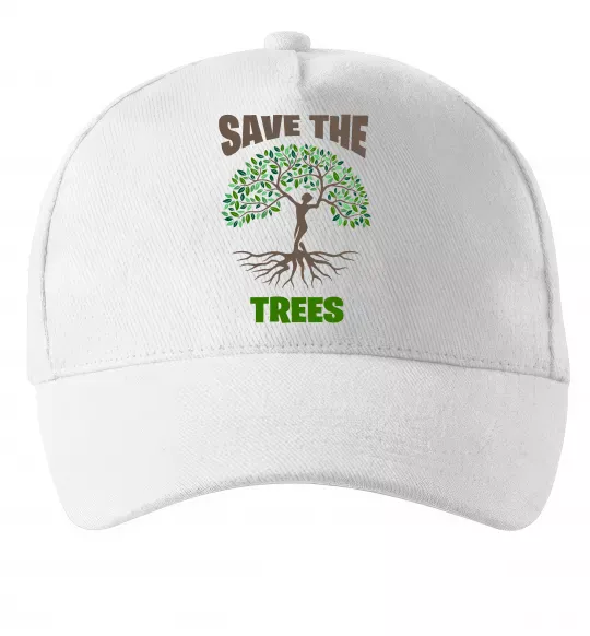 Кепка Save the trees Білий фото