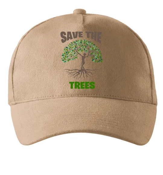 Кепка Save the trees Пісочний фото