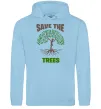 Чоловіча толстовка (худі) Save the trees Блакитний фото