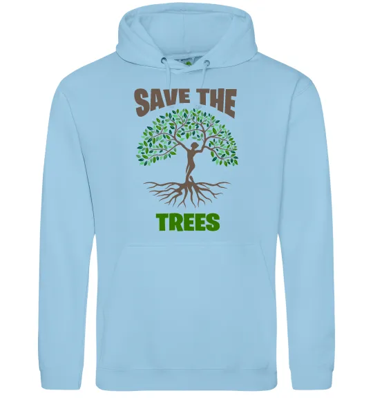 Жіноча толстовка (худі) Save the trees Блакитний фото