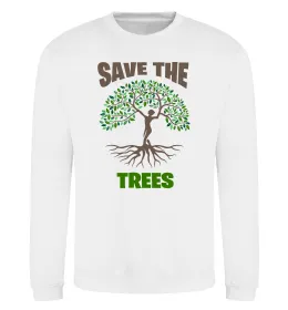 Свитшот Save the trees Белый фото