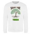 Світшот Save the trees Білий фото