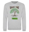 Світшот Save the trees Сірий меланж фото