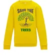Дитячий світшот Save the trees Сонячно жовтий фото