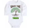 Дитячий бодік Save the trees Білий фото