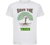 Детская футболка Save the trees Белый фото